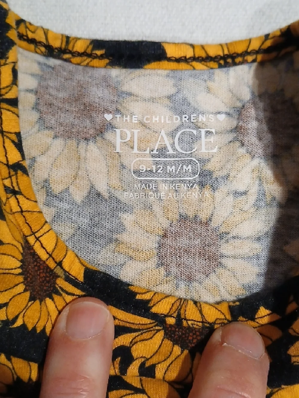 The Children's Place Black Dress with Yellow Sunflower Print - Picture 2 of 3